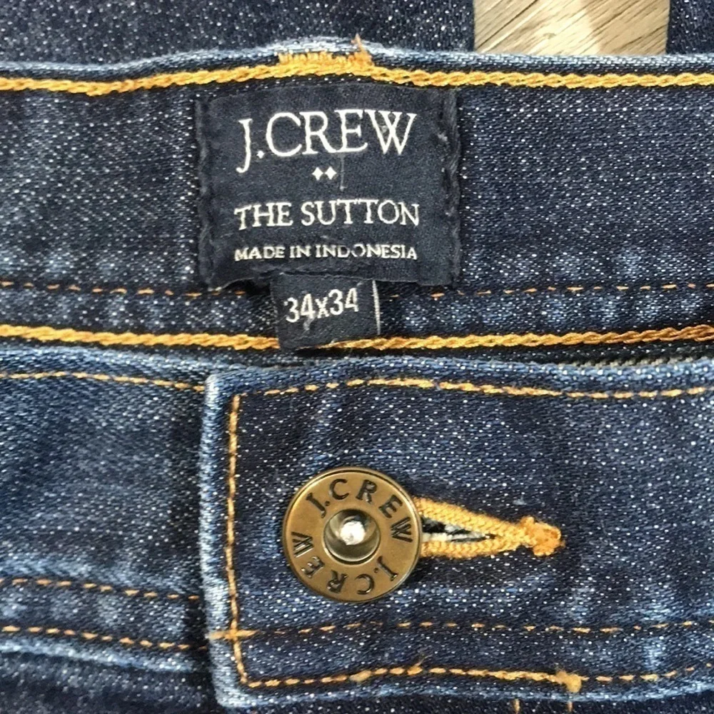 J. Crew “The Sutton” Medium Wash Slim‎ Straight Jeans size 34x34